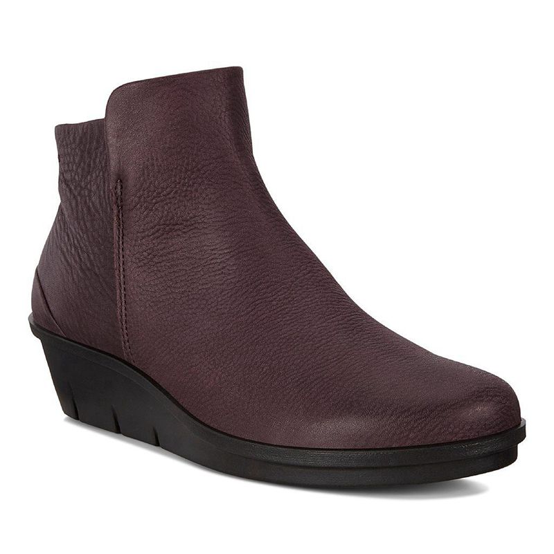 Women Boots Ecco Skyler - Heeled Booties Purple - India YKNBLG634